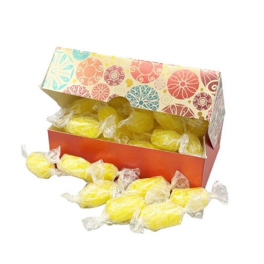 250g Rectangular Box Blossom Pattern of Sherbet Lemon Sweets