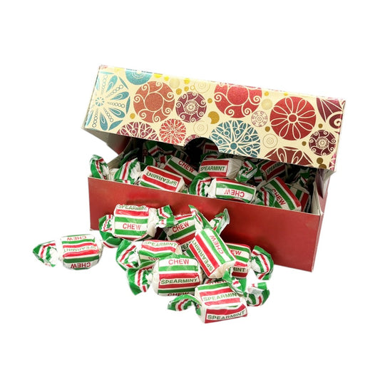 250g Rectangular Box Blossom Pattern of Spearmint Chews