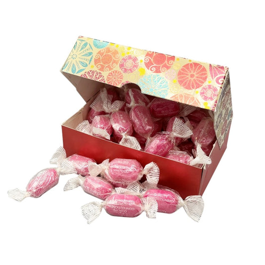 250g Rectangular Box Blossom Pattern of Strawberry Sherbets Sweets