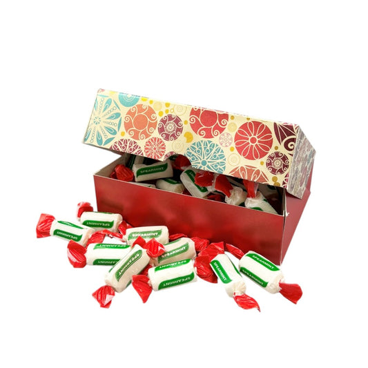 250g Rectangular Box Blossom Pattern of Sugar Free Spearmint Chews