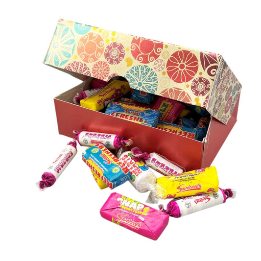 250g Rectangular Box Blossom Pattern of Swizzles Retro Sweet Mix