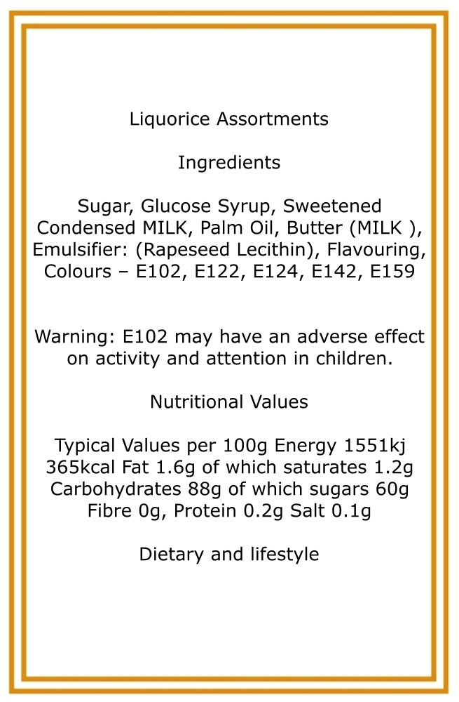 150g Tube of Buchanans Liquorice Assortment Sweets