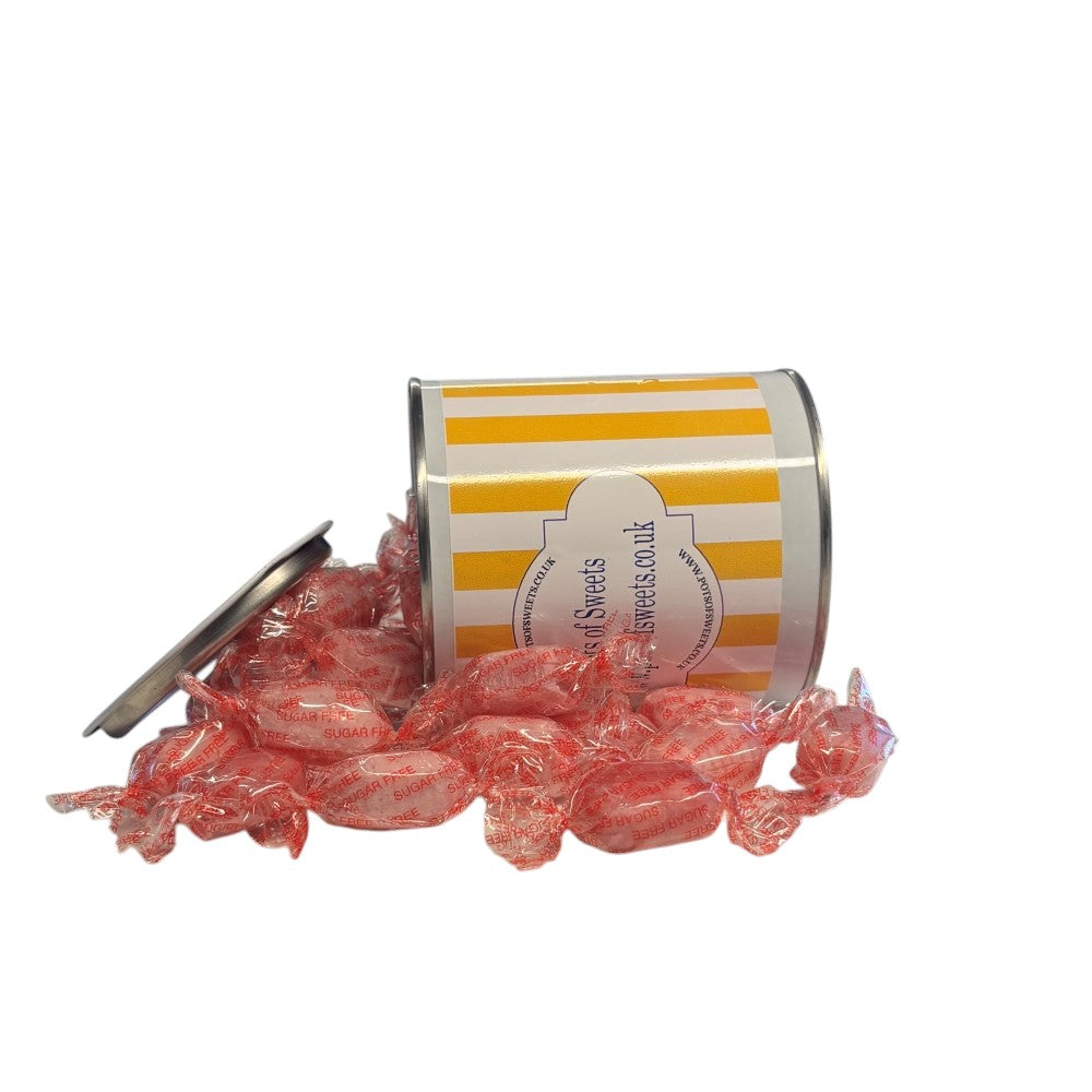 250g Paint Pot Tin of Sugar Free Strawberry Sherbets Sweets